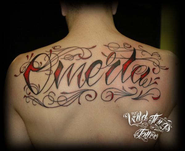 45 Awesome Font Tattoo Designs omerta lettering600 490 45 Awesome Font Tattoo Designs