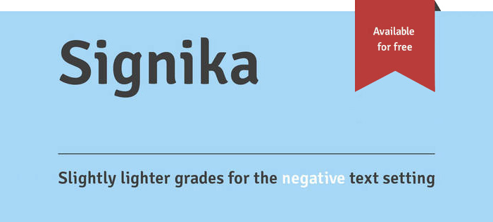 SIGNIKA FREE FONT SIGNIKA FREE FONT