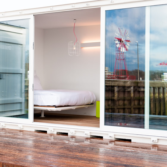 Shipping container hotel is on the move Shipping container hotel is on the move