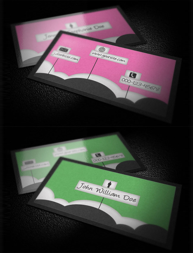 Wow Your Clients with Trendy Business Card Templates texture clouds business card Wow Your Clients with Trendy Business Card Templates