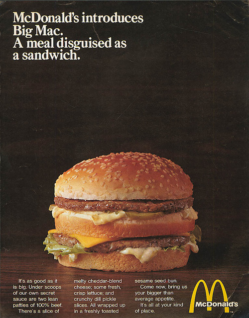 tumblr mh8qmz0JQ21qiqf01o1 500 The First Mcdonalds Big Mac Ad Ever