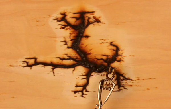 Watch 15,000 Volts Travel Beautifully Through Wood 15000 volts wood Watch 15,000 Volts Travel Beautifully Through Wood