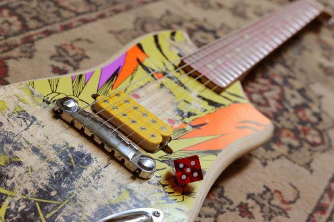 Reclaimed skateboard decks transformed into electric guitars 178 Reclaimed skateboard decks transformed into electric guitars