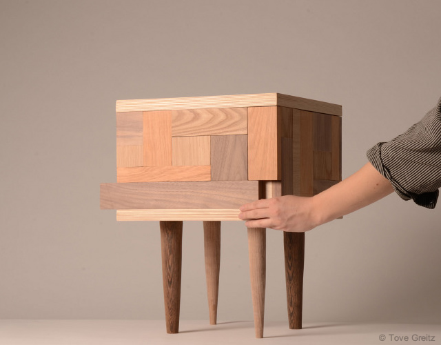 1o3 Hide stool by Tove Greitz