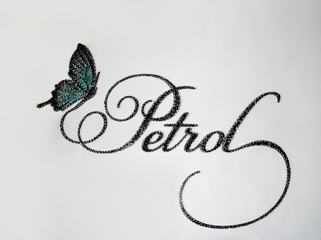 Typography Created with String and Nails Corn Studio Petrol String Art 01 Typography Created with String and Nails