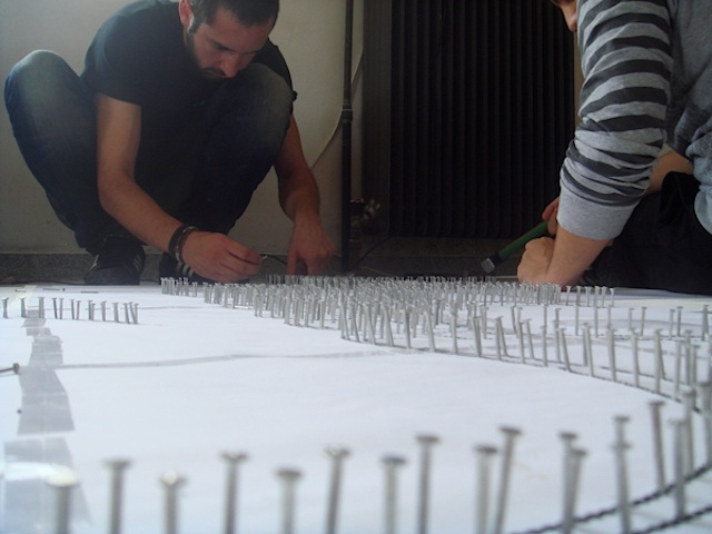 Typography Created with String and Nails Corn Studio Petrol String Art 04 Typography Created with String and Nails