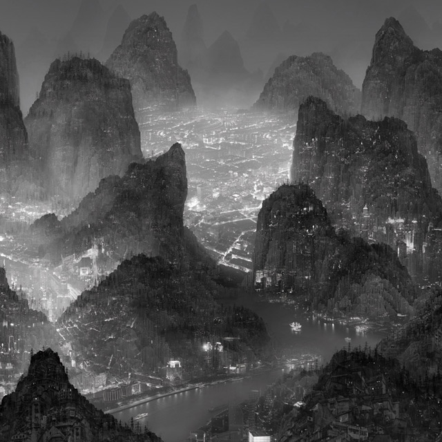Digitally Assembled Fascinating Futuristic Megalopolises by Yang Yongliang Digitally Assembled Fascinating Futuristic Megalopolises by Yang Yongliang 03 @ GenCept Digitally Assembled Fascinating Futuristic Megalopolises by Yang Yongliang