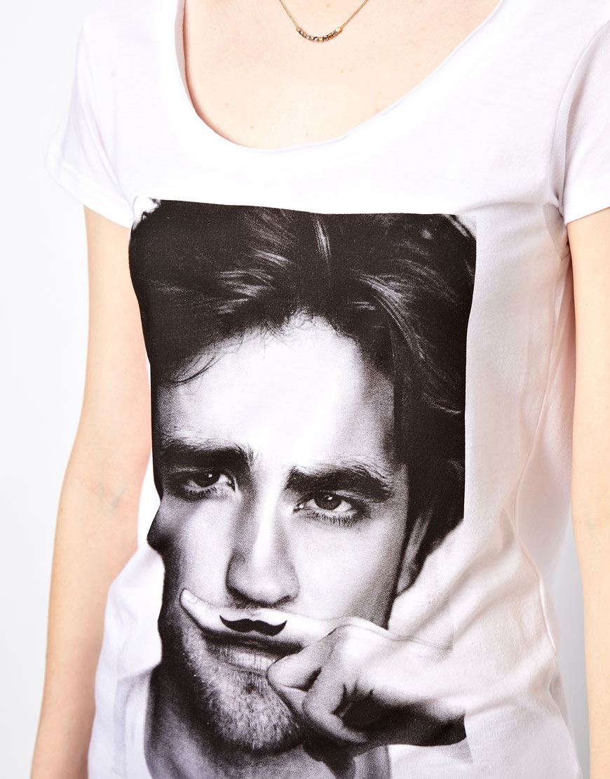 Eleven Paris Robert Pattinson Moustache T Shirt 2 Robert Pattinson Moustache t shirt design by Eleven Paris