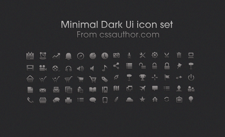 Free Download Minimal Dark UI icon set cssauthor.com  Free Download Minimal Dark UI icon set