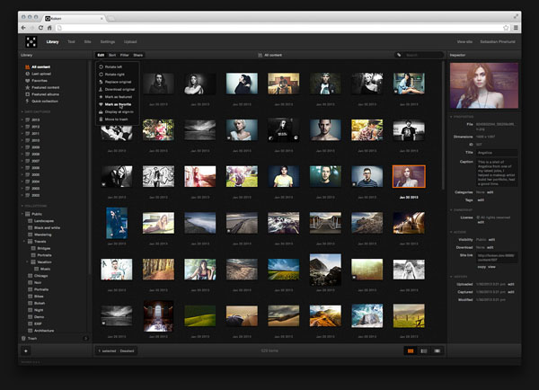 Koken Portfolio CMS for Creative Websites : Koken