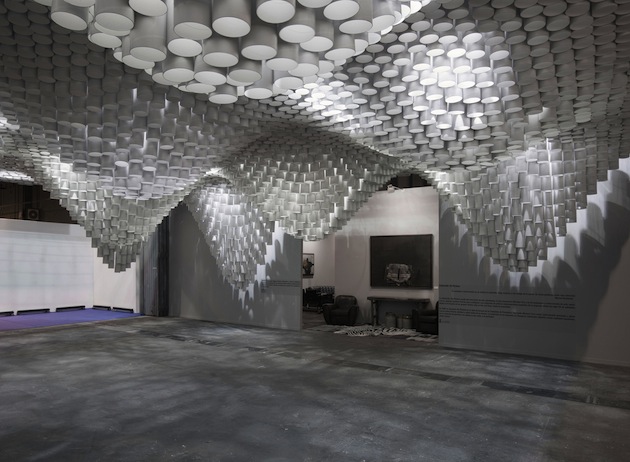 Paper Tube Chandelier Lighting Installation Light 2 Paper Tube Chandelier Lighting Installation