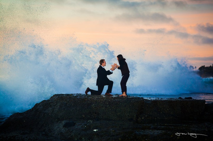 Giant Crashing Wave Interrupts Beach Marriage Proposal MattElisabethProposal1 Giant Crashing Wave Interrupts Beach Marriage Proposal