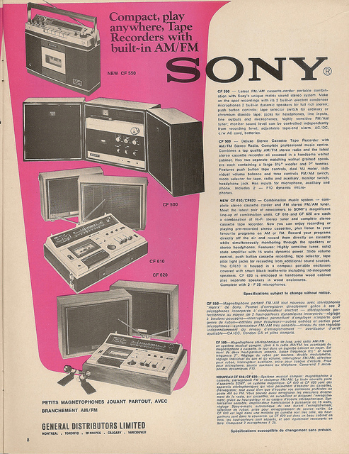 Sony Catalogues of The 1970s Sony Catalogues of The 1970s 2 Sony Catalogues of The 1970s