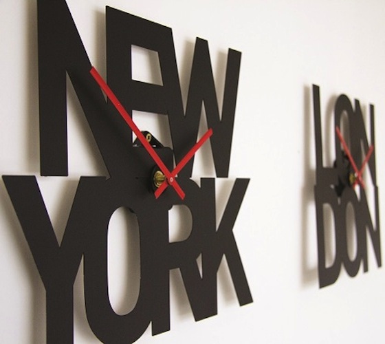 Typographic Time Zone Clock Typographic Time Zone Clock Typographic Time Zone Clock