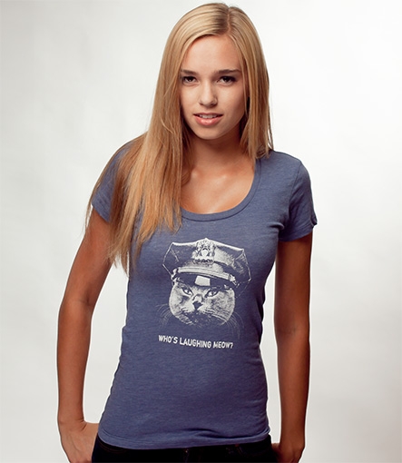 Whos Laughing Meow Custom Tshirt Design Girl Who’s Laughing Meow t shirt design