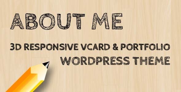 aboutme 3d responsive vcard portfolio wptheme WordPress Creative Themes, February 2013