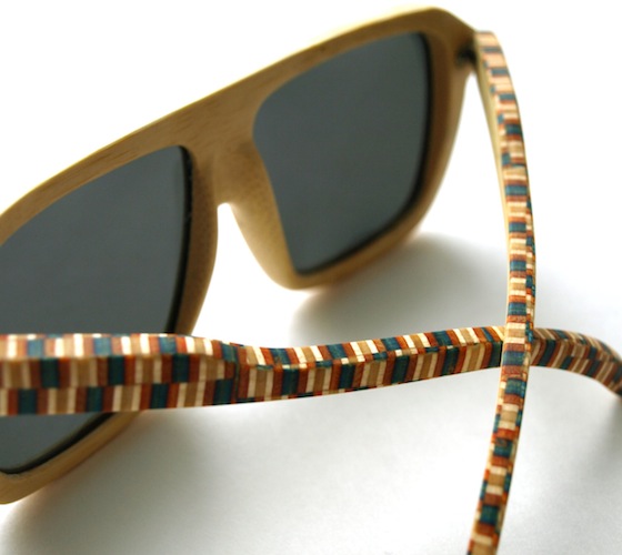 Skateboard Glasses bamboo striped sunglasses Skateboard Glasses