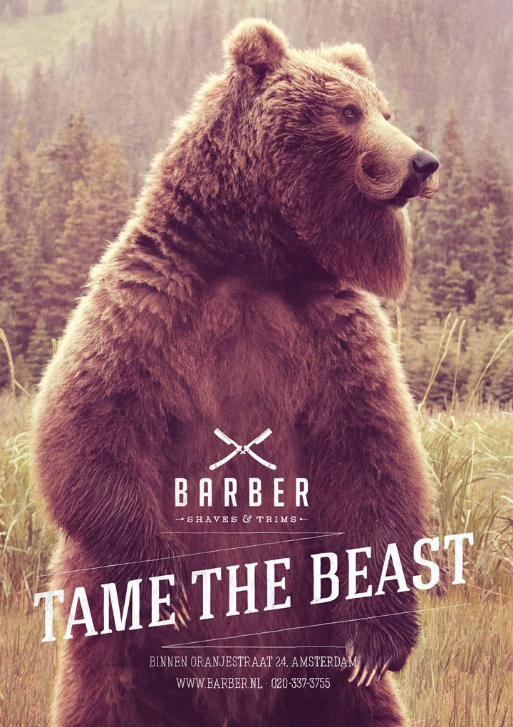 barber bear 101+ design and creative ads of March 2013