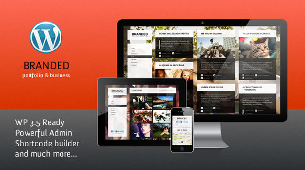 branded theme1 22 Best Responsive WordPress Themes