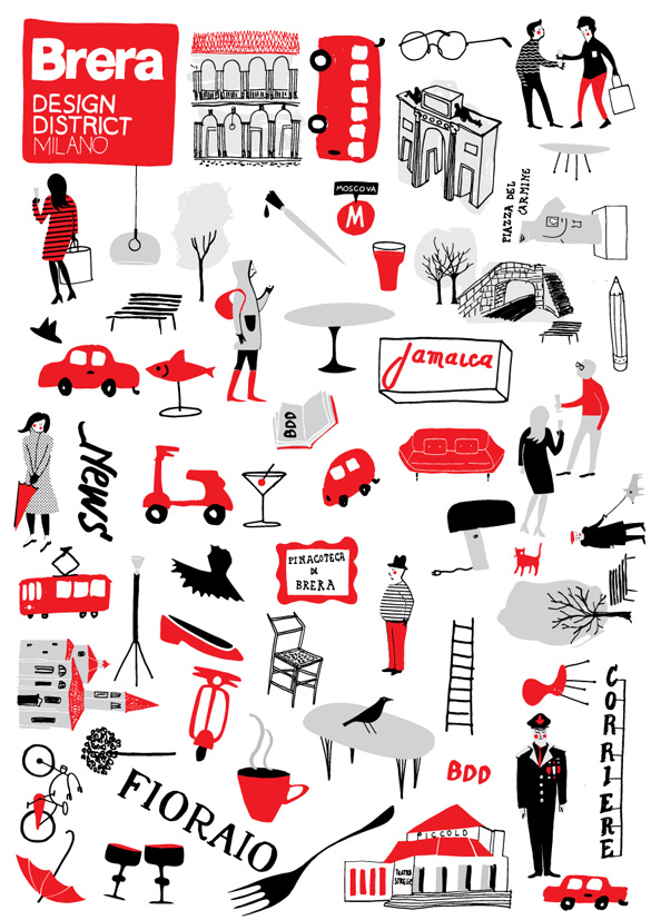 breradesigndistrict map silviagherra Brera Design week in Milan (Italy)
