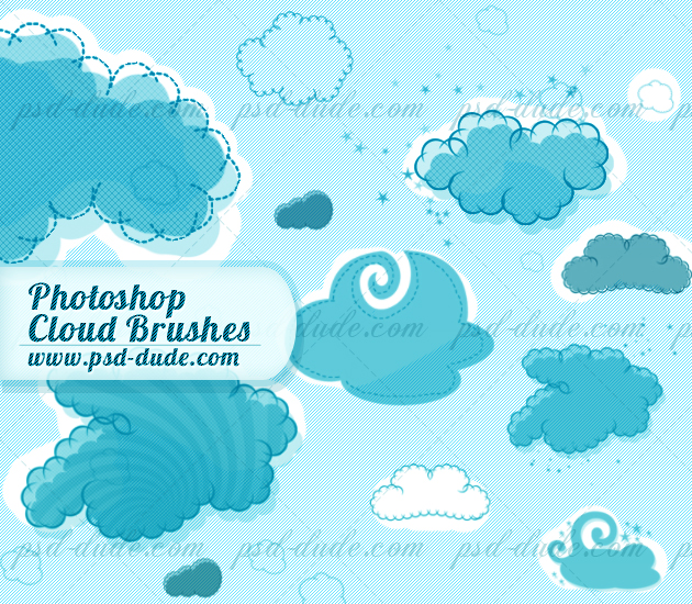 Free Photoshop Cloud Brushes cartoon cloud brushes by psddude d4lx0da Free Photoshop Cloud Brushes