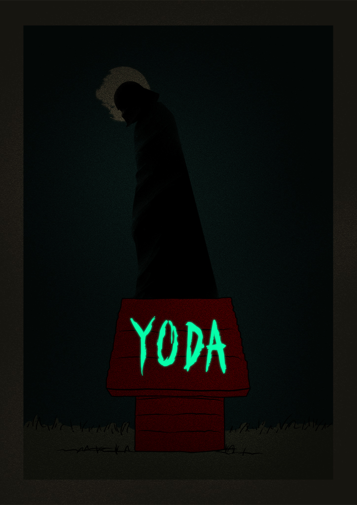 darth glow HAND FINISHED GLOW IN THE DARK PRINT by Rocco Malatesta