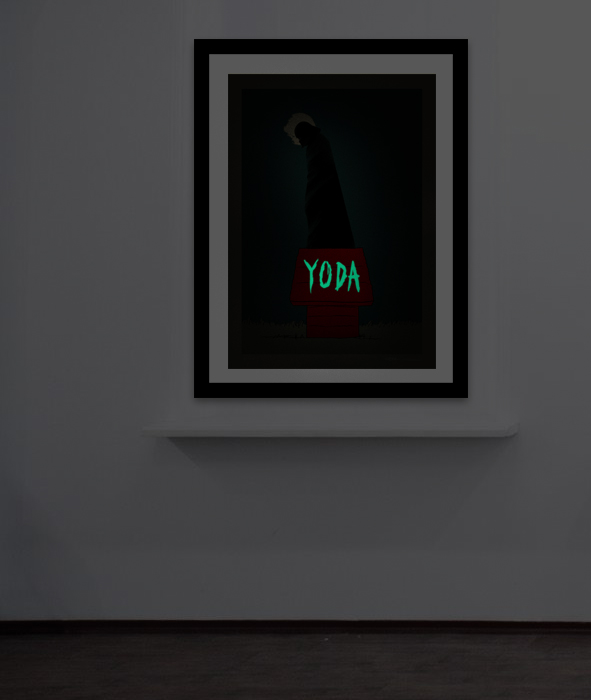 darth glow1 HAND FINISHED GLOW IN THE DARK PRINT by Rocco Malatesta