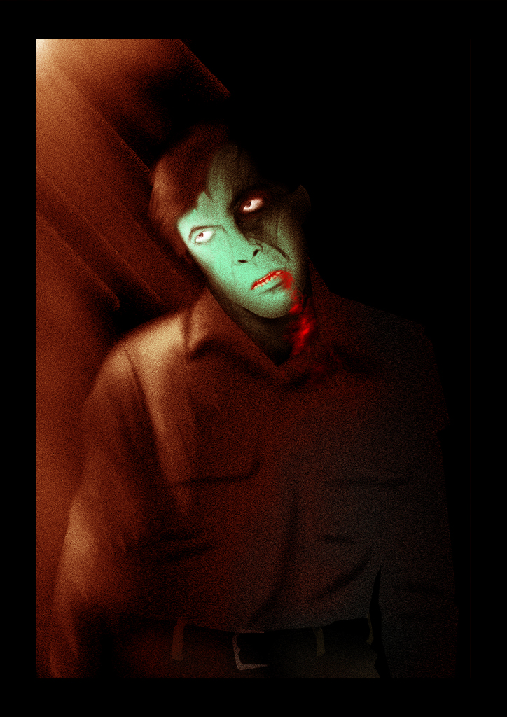 dawn red DAWN OF THE DEAD (HAND FINISHED WITH A GUN SHOOT OF RED) by Rocco Malatesta 
