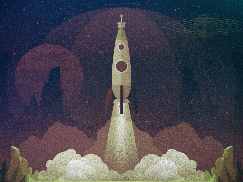 Epic Illustrations by Justin Mezzell liftoff 900111 Epic Illustrations by Justin Mezzell