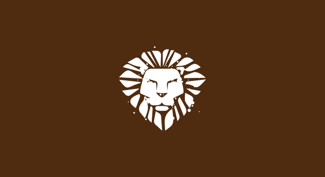 The Lion logo, designed by Utopia lion brown logo design symbol by Utopia branding agency The Lion logo, designed by Utopia