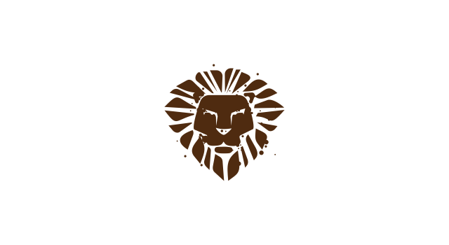 The Lion logo, designed by Utopia lion brown white logo design symbol by Utopia branding agency The Lion logo, designed by Utopia
