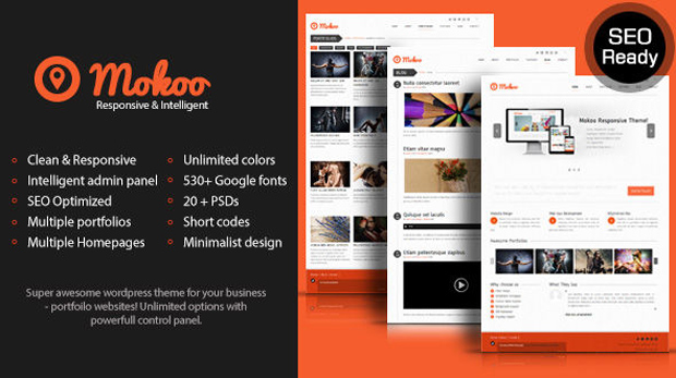mokoo1 22 Best Responsive WordPress Themes