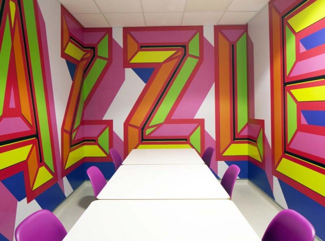 Studio Myerscough morag myerscough Barts and The London Hospital environmental graphics typography collabcubed 650x481 Studio Myerscough