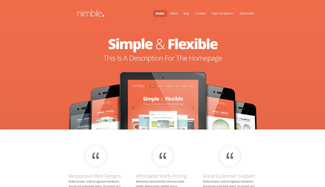 nimble wp Unique WordPress Templates To Make Your Site Stand Out Of The Crowd