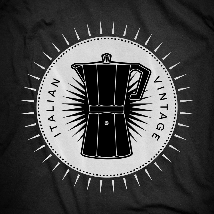 vintage icons 03 moka pot Moka pot t shirt. Vintage icons collection