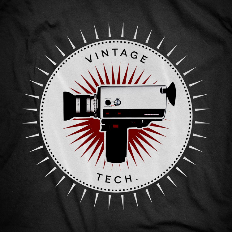 vintage icons 05 super8 camera Super 8 camera t shirt. Vintage icons collection