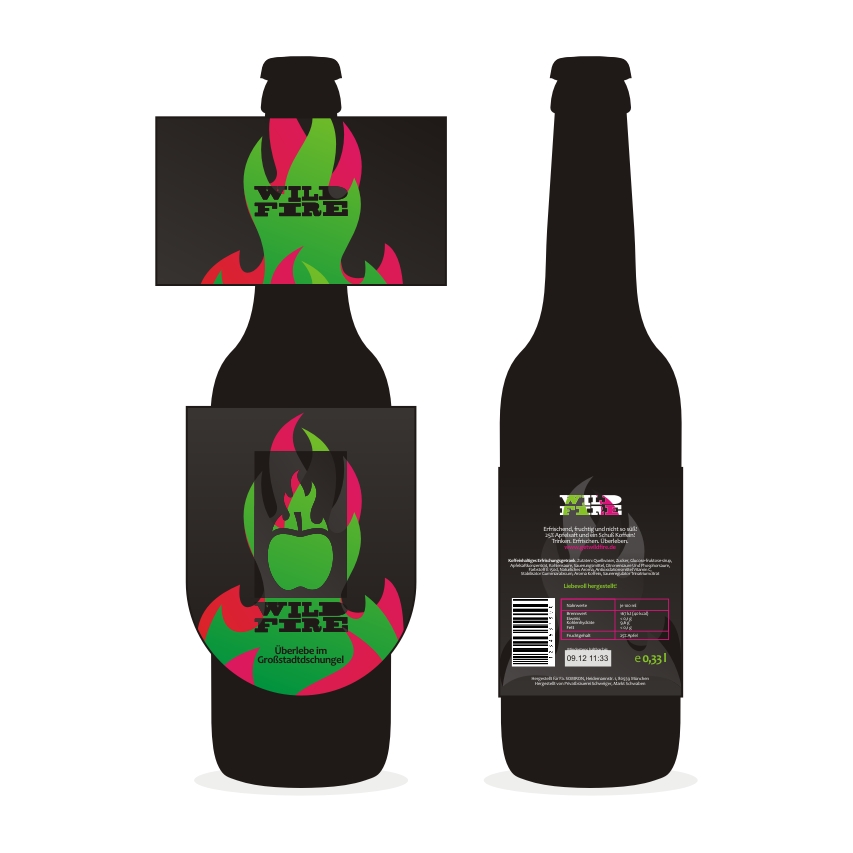 wild fire logo redesign label packaging design rebranding by Utopia 12 Logo and labels redesign: Wild Fire, by Utopia