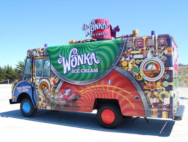 Wonka Ice cream Van Livery Award winning wonka van advert by Neil duerden detail 101 650x494 Wonka Ice cream Van Livery Award winning