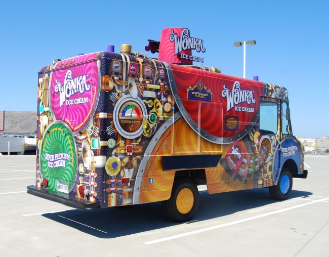 Wonka Ice cream Van Livery Award winning wonka van advert by Neil duerden detail 81 650x508 Wonka Ice cream Van Livery Award winning