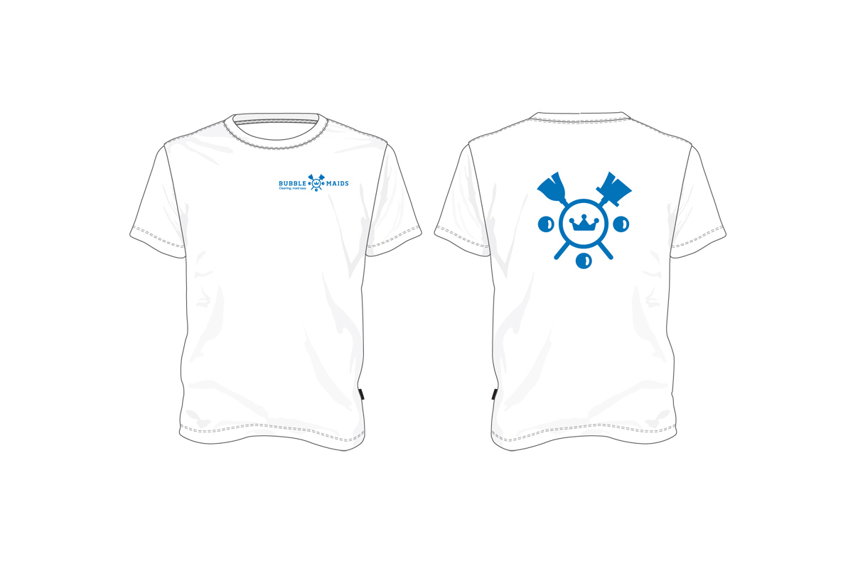 Bubble Maids logo design, by Utopia Bubble Maids T shirt design by Utopia Bubble Maids logo design, by Utopia