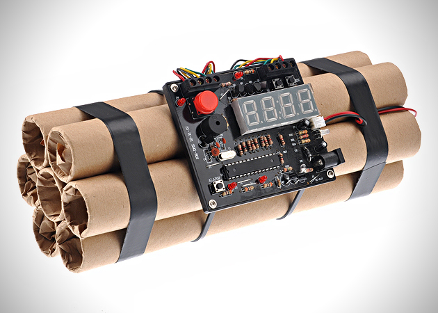 Ticking Time Bomb Alarm Block Clock Ticking Time Bomb Alarm Block