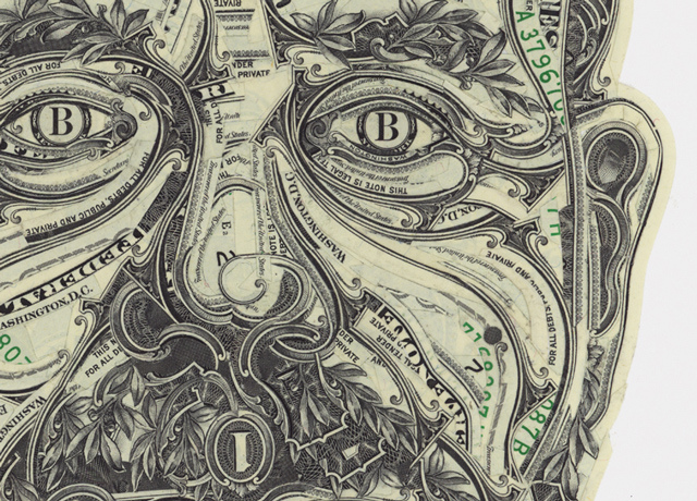 Collages Made of Dollar Bills by Mark Wagner 3 Amazing Collages Made of Dollar Bills by Mark Wagner