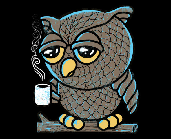 Owl I want is Coffee by qetza Daily Tee Owl I want is Coffee t shirt design by qetza Owl I want is Coffee by qetza