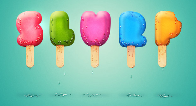 Best Photoshop text effect tutorials Ice Cream Type Best Photoshop text effect tutorials