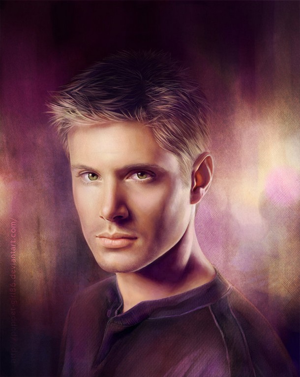 Photo realistic Digital Paintings of Celebrities Jensen Ackles Photo realistic Digital Paintings of Celebrities