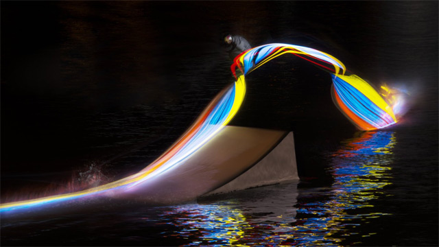 Light Painting with a Wakeboard Light Painting with a Wakeboard Light Painting with a Wakeboard