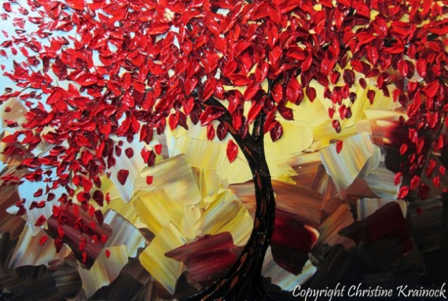 MesmerizingPaletteKnifePaintingsbyChristineKrainock4 650x436 Mesmerizing Palette Knife Paintings by Christine Krainock
