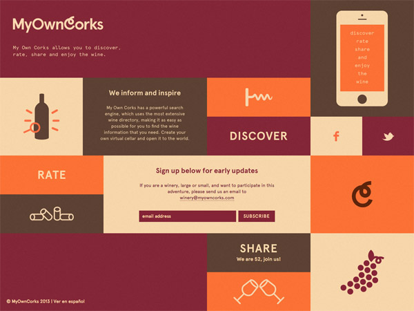 My Own Corks Web Design Inspiration #23