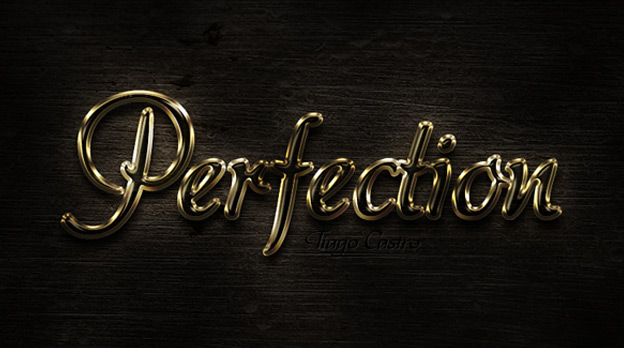 Best Photoshop text effect tutorials Perfect Gold Best Photoshop text effect tutorials