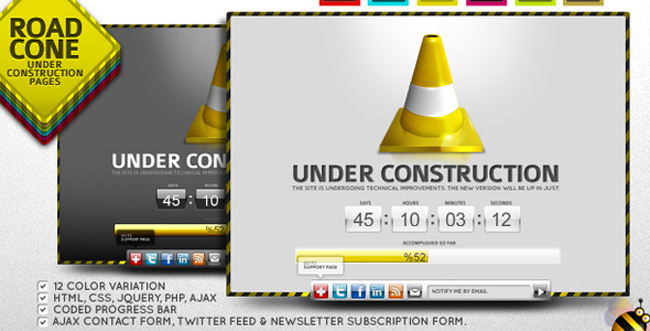 15 Premium Under Construction Templates Road Cone Under Construction Pages 15 Premium Under Construction Templates